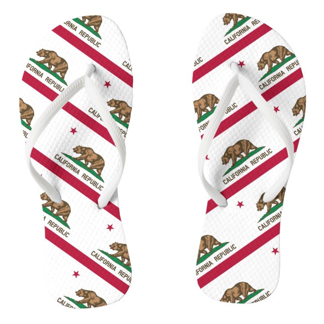 Flagge Kaliforniens Flip Flops (Fußbett)