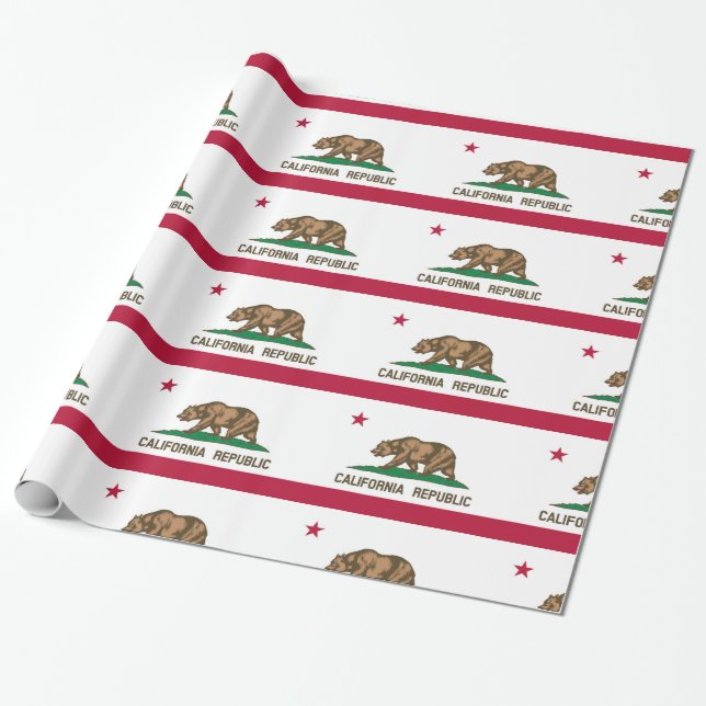 Flagge Kaliforniens Geschenkpapier (Ungerollt)