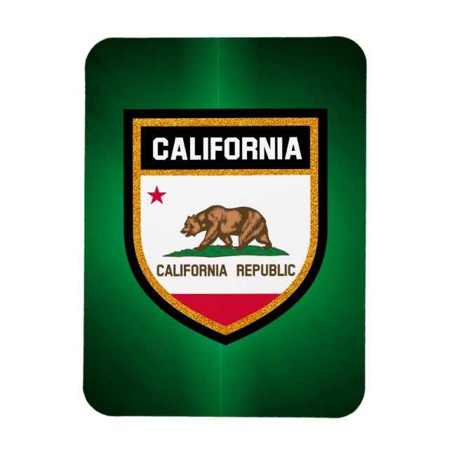 Flagge Kaliforniens Magnet (Vertikal)