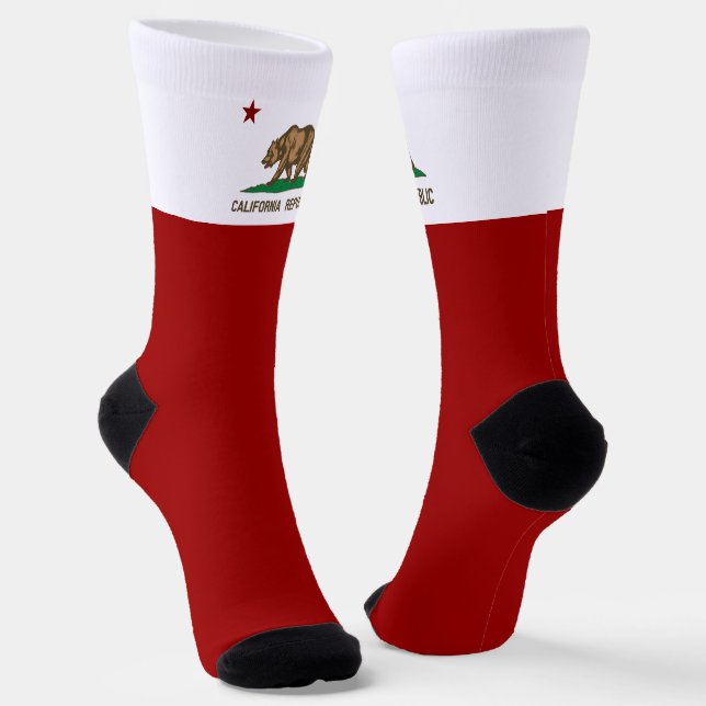 Flagge Kaliforniens Socken (Gewinkelt)