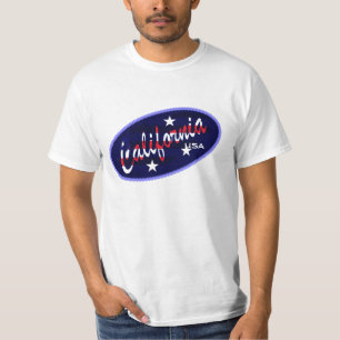 Flagge Kaliforniens USA färbt T - Shirt