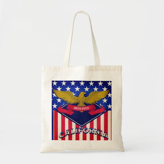 Flagge Kaliforniens USA Tragetasche (Vorne)