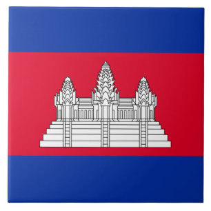 Flagge Kambodschas Fliese