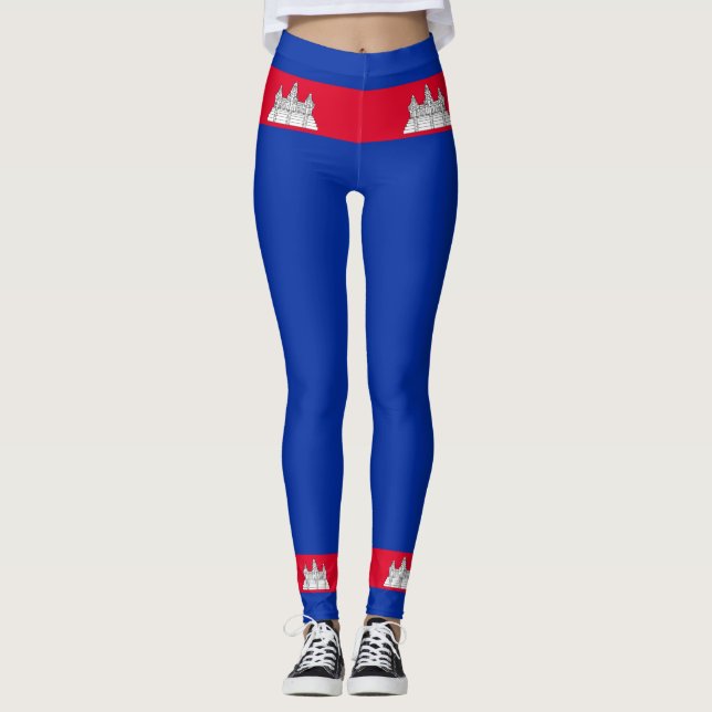 Flagge Kambodschas Leggings (Vorderseite)