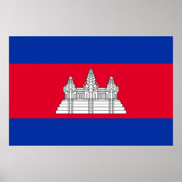 Flagge Kambodschas Poster