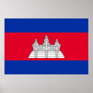 Flagge Kambodschas Poster