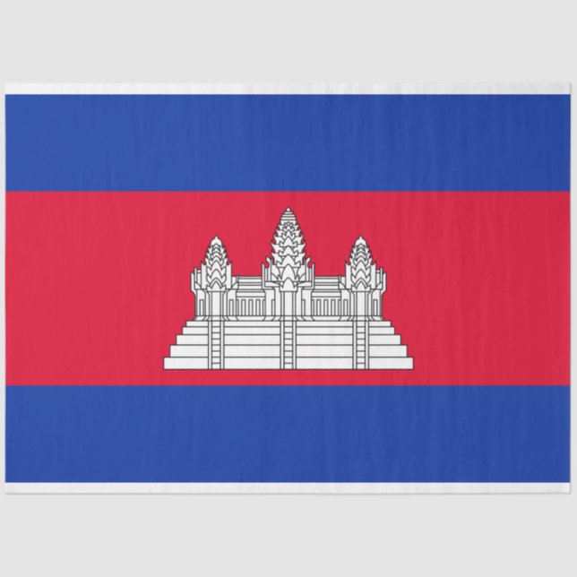 Flagge Kambodschas Seidenpapier (Vorderseite)