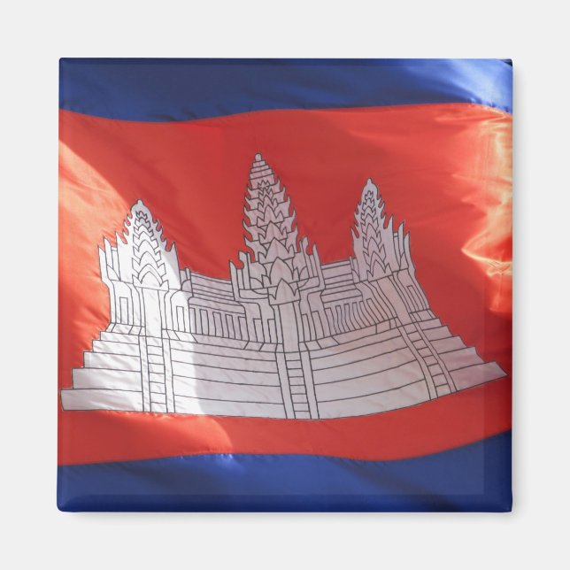 Flagge Kambodschas Wat Magnet (Vorne)