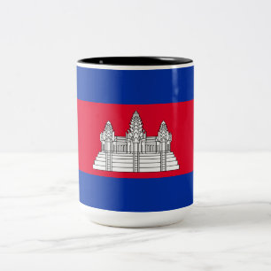 Flagge Kambodschas Zweifarbige Tasse