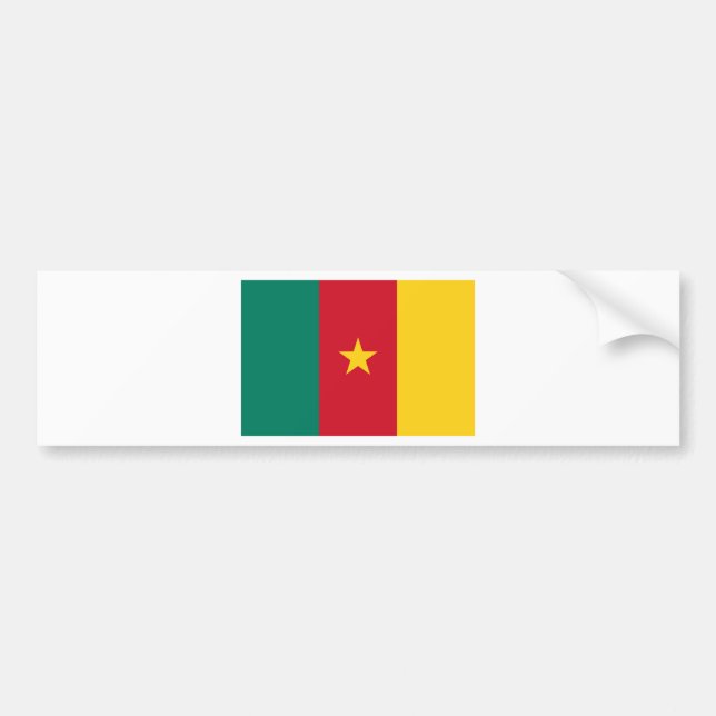 Flagge Kameruns Autoaufkleber (Vorne)