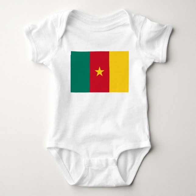 Flagge Kameruns Baby Strampler (Vorderseite)