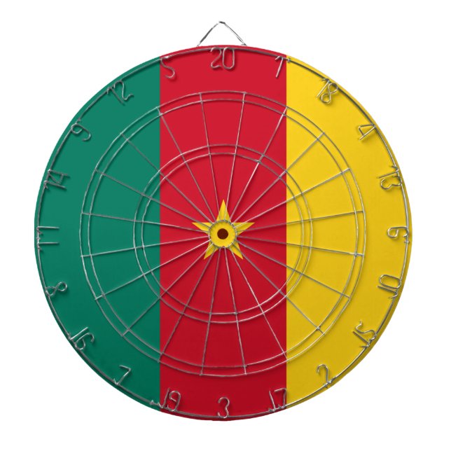 Flagge Kameruns Dartscheibe (vorne)