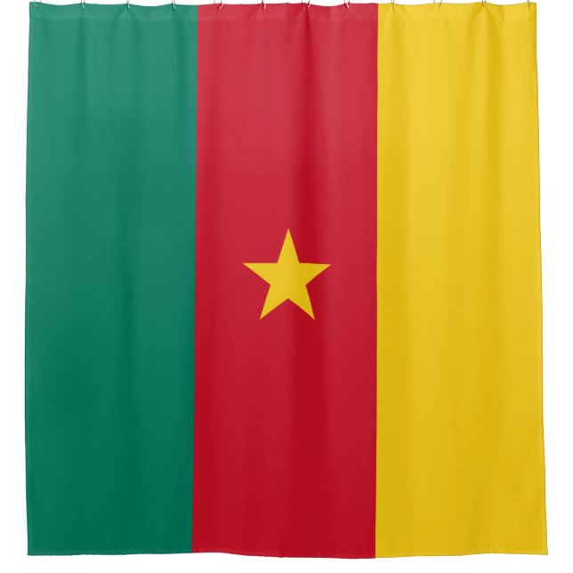 Flagge Kameruns Duschvorhang (Vorderseite)