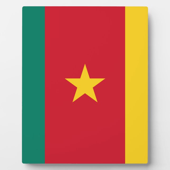Flagge Kameruns Fotoplatte (Vorderseite)