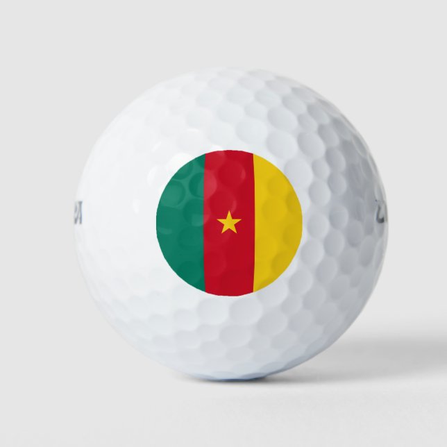 Flagge Kameruns Golfball (Vorderseite)