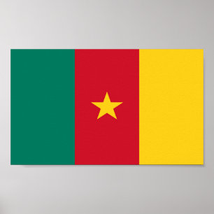Flagge Kameruns Poster