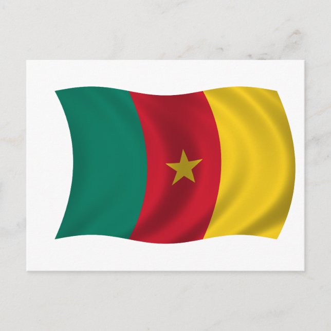 Flagge Kameruns Postkarte (Vorderseite)