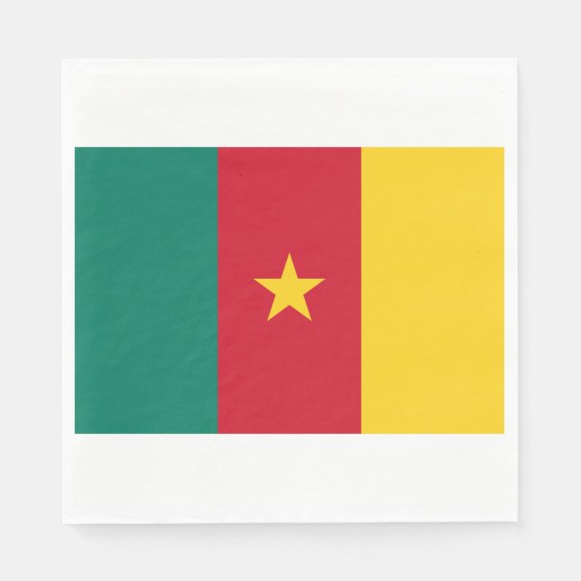 Flagge Kameruns Serviette (Vorderseite)