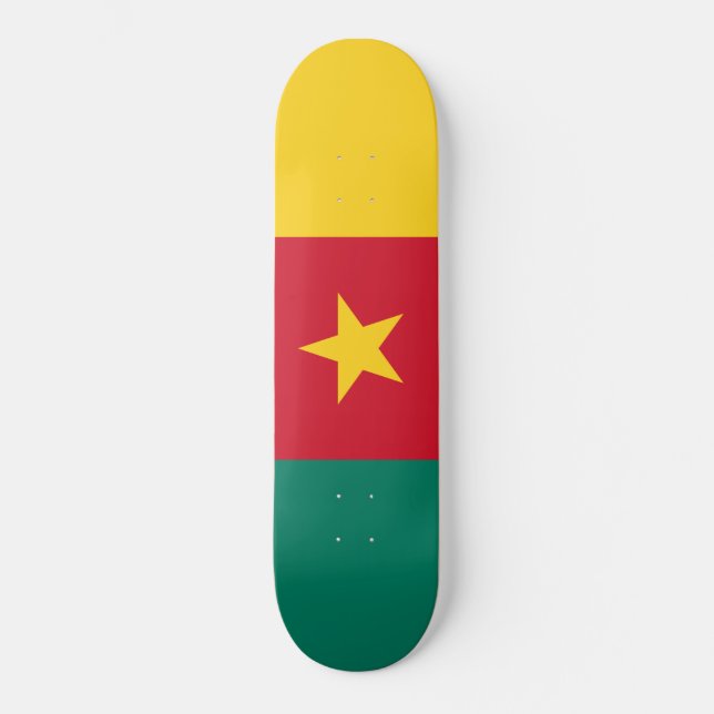 Flagge Kameruns Skateboard (Vorderseite)