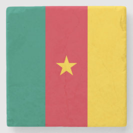 Flagge Kameruns Steinuntersetzer