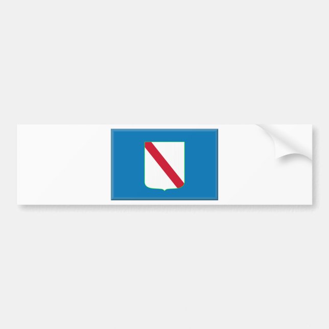 Flagge Kampaniens (Italien) Autoaufkleber (Vorne)