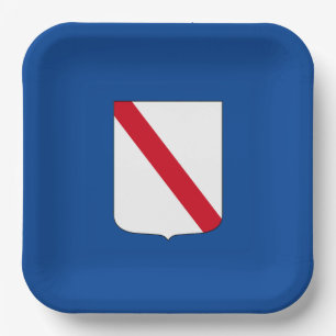 Flagge Kampaniens (Italien) Pappteller