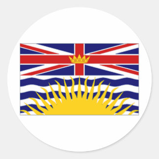Flagge Kanada Britische Kolumbien Runder Aufkleber
