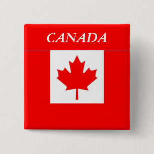 Flagge Kanadas Button