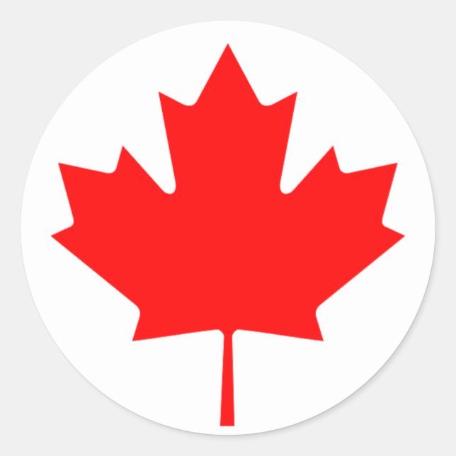 Flagge Kanadas - Drapeau du Canada Runder Aufkleber (Vorderseite)