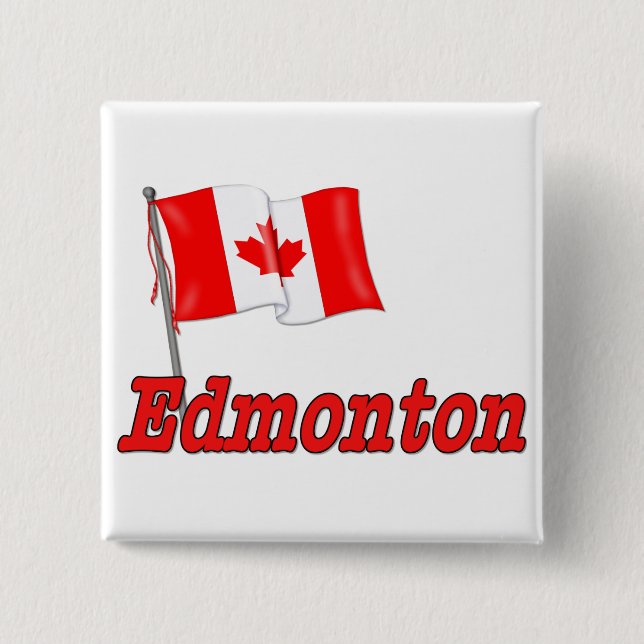 Flagge Kanadas - Edmonton Button (Vorderseite)