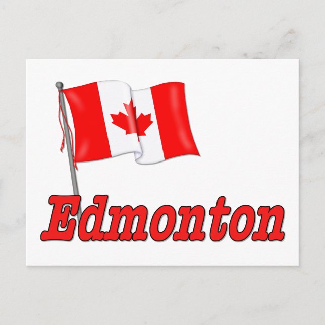 Flagge Kanadas - Edmonton Postkarte (Vorderseite)