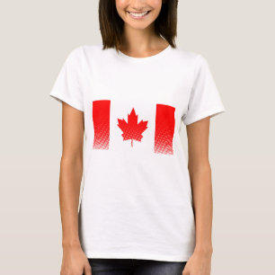 Flagge Kanadas mit Halbwertswirkung T-Shirt