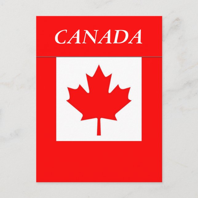 Flagge Kanadas Postkarte (Vorderseite)