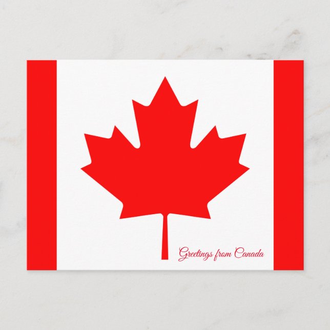 Flagge Kanadas Postkarte (Vorderseite)