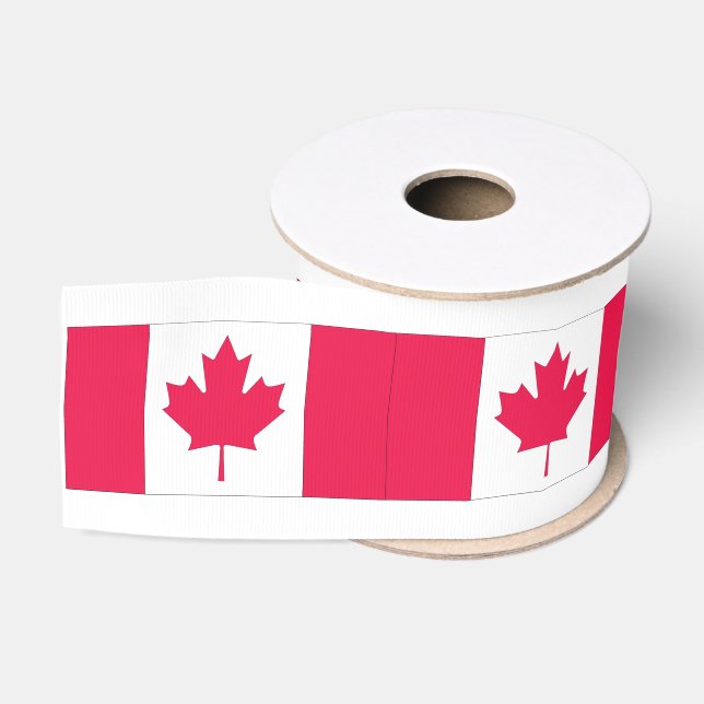 Flagge Kanadas Rosa und Weiß Ripsband (Spule)