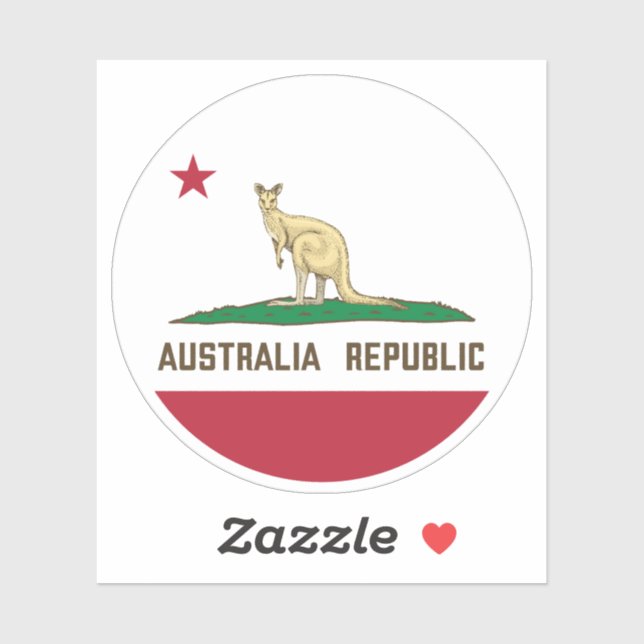 Flagge Kangaroo Aufkleber (Blatt)