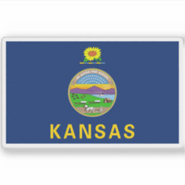 Flagge Kansas Aufkleber