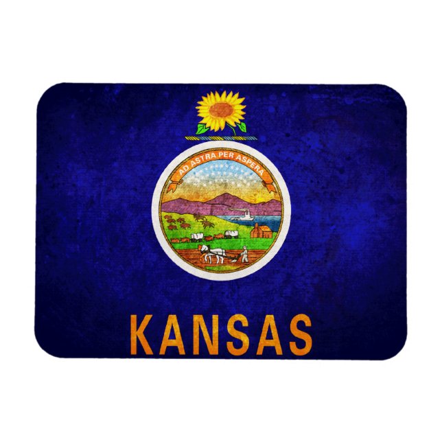 Flagge Kansas Magnet (Horizontal)