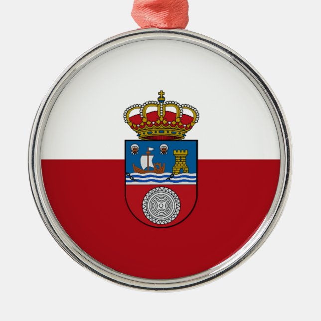 Flagge Kantabriens (Spanien) Ornament Aus Metall (Vorne)