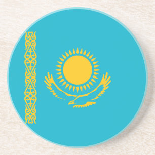 Flagge Kasachstan Getränkeuntersetzer