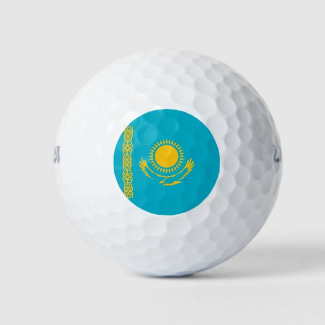 Flagge Kasachstan Golfball (Vorderseite)