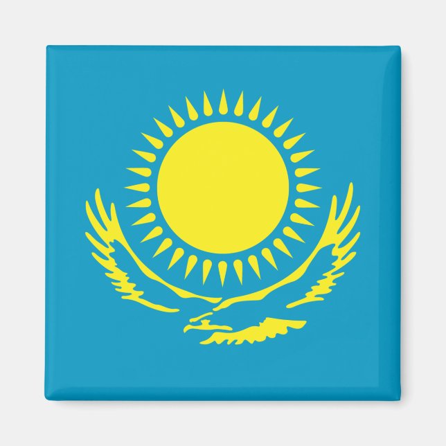 Flagge Kasachstan Magnet (Vorne)