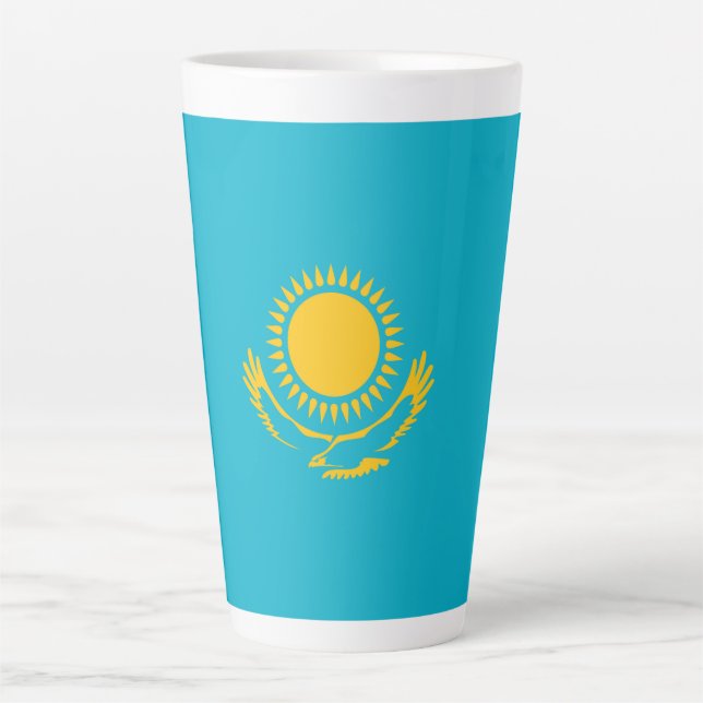 Flagge Kasachstan Milchtasse (Vorderseite)
