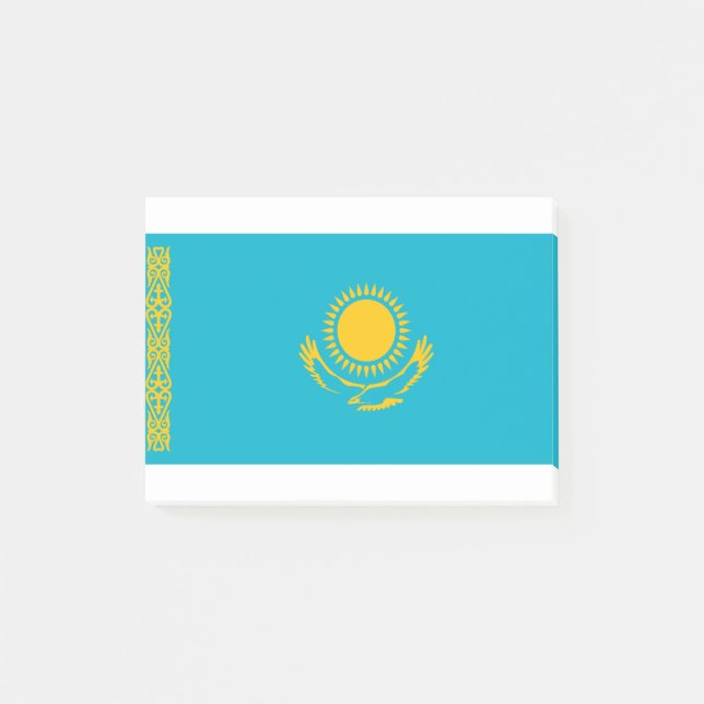 Flagge Kasachstan Post-it Klebezettel (Vorderseite)