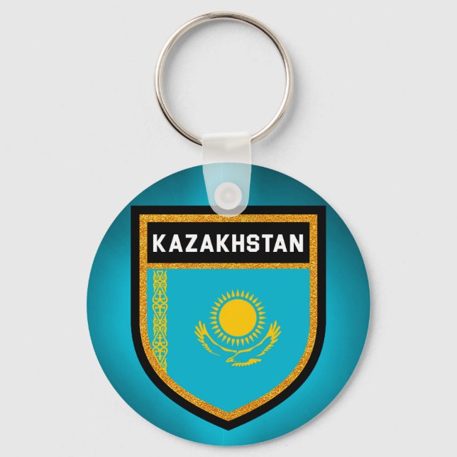 Flagge Kasachstan Schlüsselanhänger (Vorderseite)