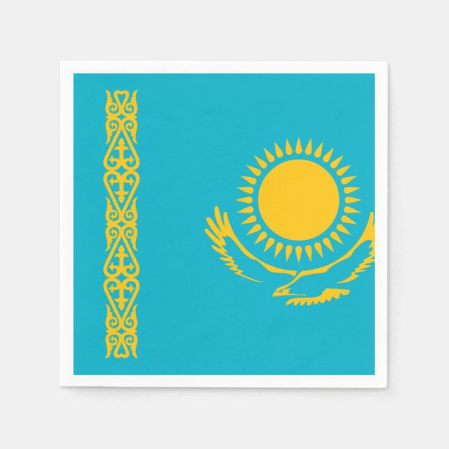 Flagge Kasachstan Serviette (Vorderseite)