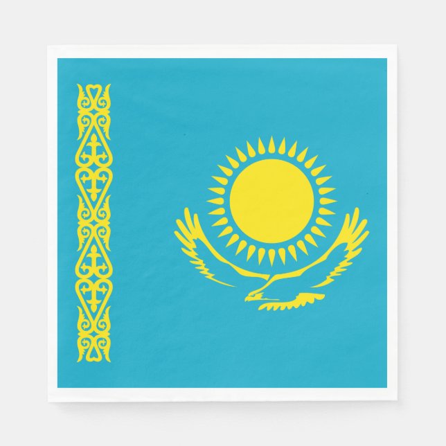 Flagge Kasachstan Serviette (Vorderseite)