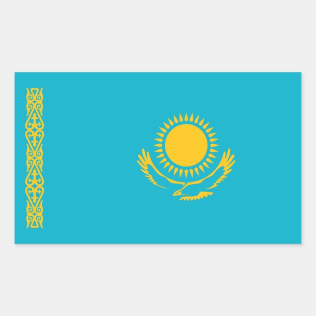 Flagge Kasachstans, Flagge Kasachstans Rechteckiger Aufkleber (Vorderseite)