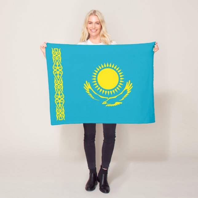 Flagge Kasachstans Fleecedecke (Beispiel)