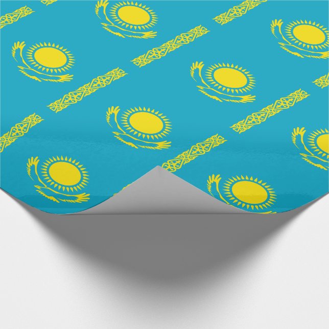 Flagge Kasachstans Geschenkpapier (Ecke)